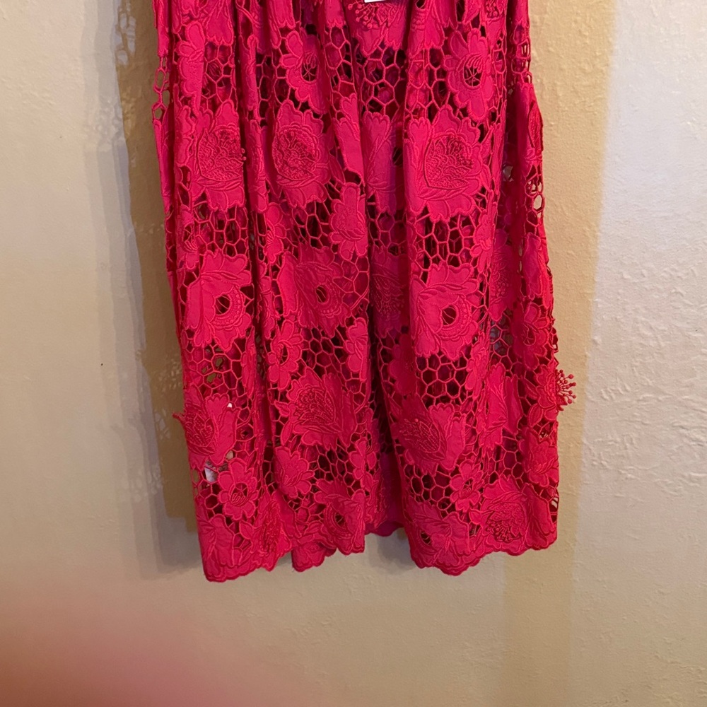 $555 SELF-PORTRAIT Poppy Belted Lace Midi Dress size US 2 No slip included! - Picture 7 of 15